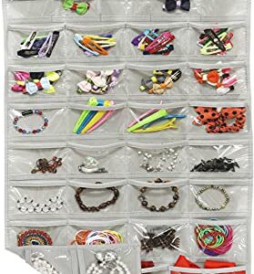 Simple Houseware Hanging Jewelry Organizer 80 Pocket, Grey