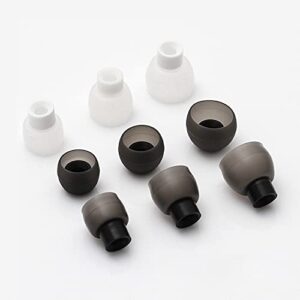 Earbuds Ear Tips Replacement 15 Pairs, Soft Silicone Multi Sizes Pack Small Medium Large S/M/L, Fit for in-Ear Headphones Earphones Earbuds (5 Sets(15 Pairs), Black)