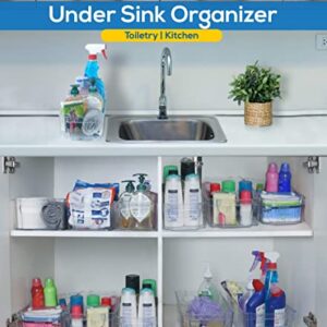 Utopia Home Medium Pantry Organizer - Set of 6 Refrigerator Organizer Bins - Fridge Organizer for Freezers, Kitchen Countertops and Cabinets - BPA Free (Clear)