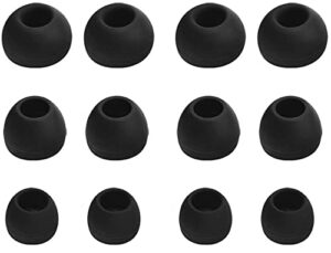 bllq 12 pcs replacement ear tips silicone earbuds tips eartips compatible with skullcandy earphones compatible with powerbeats2/3, s/m/l,black