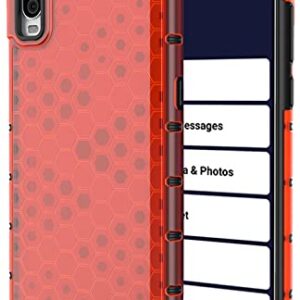 Case for Jitterbug Smart3 Phone, Nakedcellphone [Honeycomb Hybrid Series] Dual-Layer Cover [Anti-Shock] for Jitterbug Smart 3 (2021) for Seniors (aka Lively Smart) - Vibrant Ruby Red