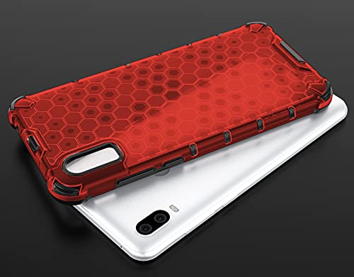 Case for Jitterbug Smart3 Phone, Nakedcellphone [Honeycomb Hybrid Series] Dual-Layer Cover [Anti-Shock] for Jitterbug Smart 3 (2021) for Seniors (aka Lively Smart) - Vibrant Ruby Red