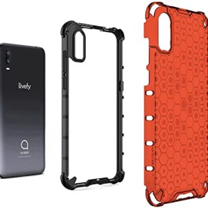 Case for Jitterbug Smart3 Phone, Nakedcellphone [Honeycomb Hybrid Series] Dual-Layer Cover [Anti-Shock] for Jitterbug Smart 3 (2021) for Seniors (aka Lively Smart) - Vibrant Ruby Red