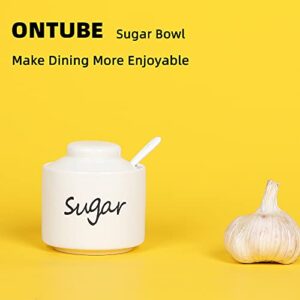 ONTUBE Porcelain Sugar bowl and Creamer Set of 3,White