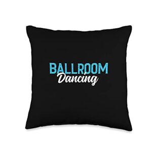 skilled and talented ballroom dancers rhythmic passionate dance ballroom throw pillow, 16x16, multicolor
