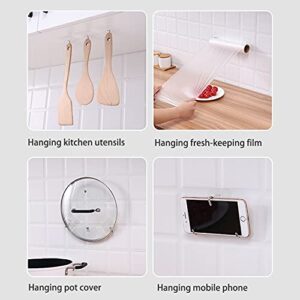 通用 30 Pcs Adhesive Hooks,Transparent Heavy Duty 12 lb(MAX) Wall Hooks for Household Use, Professional Waterproof and Oil Proof Bathroom Kitchen Adhesive Wall Hooks, 2.36 x 2.36 inches (Hooks-008)