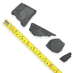 LSP - Products 2lb Natural Slate Stone Rocks - Unique in Size and Shape - Mix of Stones 1-3 inches - for Aquascaping, Fairy Gardens, Aquariums and Terrariums, Wargaming or Bonsai