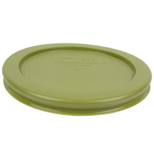 Pyrex (2 7202 Glass Bowls & (2) 7202-PC Olive Green Lids