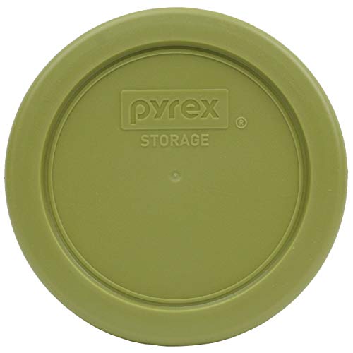 Pyrex (2 7202 Glass Bowls & (2) 7202-PC Olive Green Lids