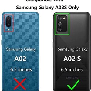 LeYi for Samsung Galaxy A02S Case, Samsung A02S Case with [2 x Tempered Glass Screen Protector], Full-Body Shockproof Soft Liquid Silicone Hybrid Protective Phone Cover Case for Galaxy A02S, Blue