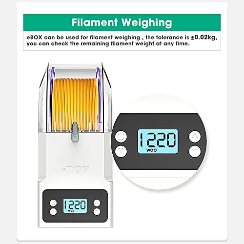 BISOFICE eBOX Lite 3D Printer Filament Dry Box 3D Filament Dryer Storage Box Dehydrator Spool Holder Compatible with 1.75mm 2.85mm 3mm Filament PLA ABS PETG Nylon (Classic)