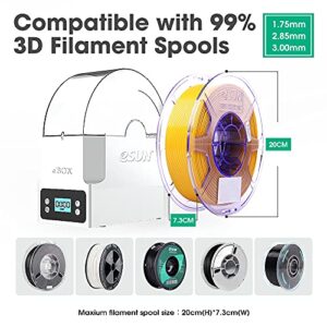 BISOFICE eBOX Lite 3D Printer Filament Dry Box 3D Filament Dryer Storage Box Dehydrator Spool Holder Compatible with 1.75mm 2.85mm 3mm Filament PLA ABS PETG Nylon (Classic)