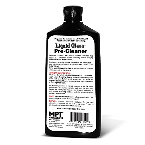 Liquid Glass Pre-Cleaner, For Use on Cars, Trucks, Boats, Aircraft, and in the Home - 16 Fluid Ounces