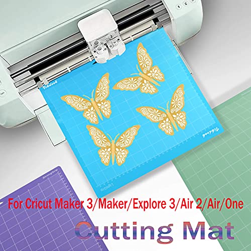 VIKDOOK Cutting Mat for Cricut Machine 12” X12” 5 Pack Mats Standard Grip Sticky Mats Green Color Pack