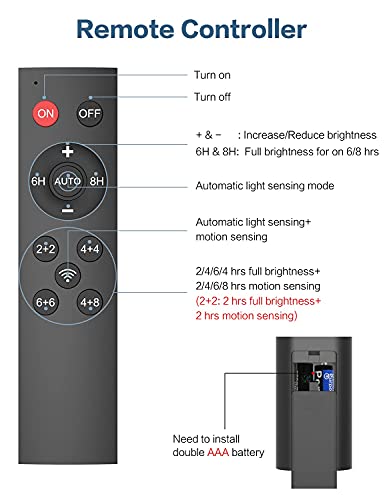 HYPERAZA Solar Street Light, 800W Solar Flood Light Outdoor Motion Sensor Dusk to Dawn Solar Light with Remote Control IP66 Waterproof for Parking Lot, Stadium, Garden (Bright White)