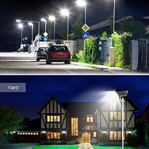 HYPERAZA Solar Street Light, 800W Solar Flood Light Outdoor Motion Sensor Dusk to Dawn Solar Light with Remote Control IP66 Waterproof for Parking Lot, Stadium, Garden (Bright White)