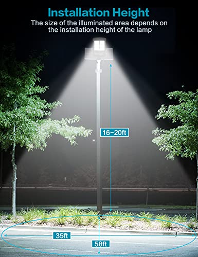 HYPERAZA Solar Street Light, 800W Solar Flood Light Outdoor Motion Sensor Dusk to Dawn Solar Light with Remote Control IP66 Waterproof for Parking Lot, Stadium, Garden (Bright White)