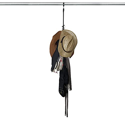 LAMINET Closet Hanger Hat Rack Organizer Hats, Purses, and other items for up to 16 items. Easy Assembly Hangs Over Rod Dent/Scratch Free