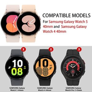 Suoman 4-Pack for Galaxy Watch 5 40mm Screen Protector/Galaxy Watch 4 40mm Screen Protector, Tempered Glass Protector for Samsung Galaxy Watch 4/5 (40mm) Smartwatch