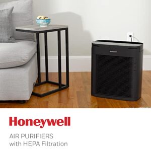 Honeywell PowerPlus HEPA Air Purifier, Allergen Reducer for Medium/Large Rooms (200 sq. ft.) Black - Wildfire/Smoke, Pollen, Pet Dander & Dust Air Purifier, HPA3100