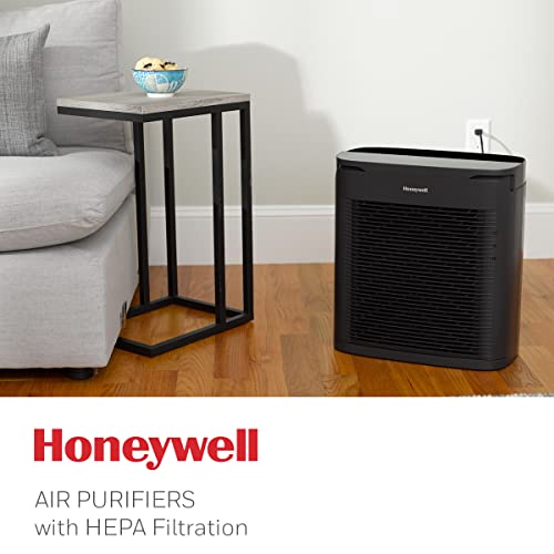 Honeywell PowerPlus HEPA Air Purifier, Allergen Reducer for Medium/Large Rooms (200 sq. ft.) Black - Wildfire/Smoke, Pollen, Pet Dander & Dust Air Purifier, HPA3100