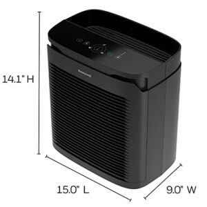 Honeywell PowerPlus HEPA Air Purifier, Allergen Reducer for Medium/Large Rooms (200 sq. ft.) Black - Wildfire/Smoke, Pollen, Pet Dander & Dust Air Purifier, HPA3100