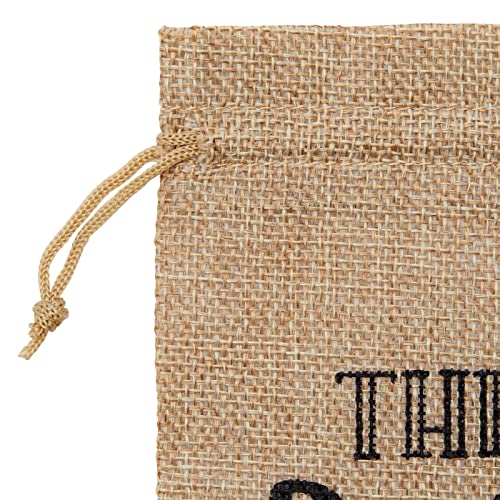 30 Pack Small Burlap Bags with Drawstring for Wedding Favors, Jewelry, The Perfect Blend Gift Bag for Coffee (5x7 In)