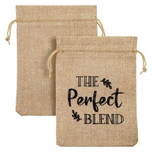 30 Pack Small Burlap Bags with Drawstring for Wedding Favors, Jewelry, The Perfect Blend Gift Bag for Coffee (5x7 In)