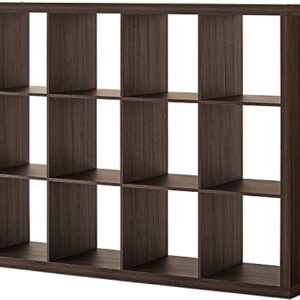 Better Homes and Gardens 12-Cube Organizer, Tobacco Oak