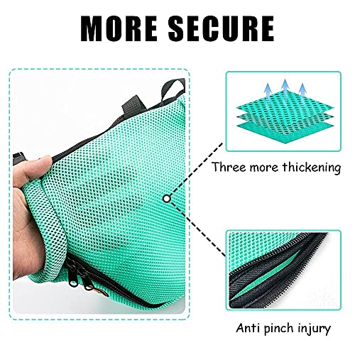 AWOOF Cat Grooming Bag Adjustable Cat Bathing Bag Anti Scratch & Bite Polyester Soft Durable Mesh Cat Shower Bag for Small Medium Large Cats Nail Trimming Ear Cleaning Medicine Taking