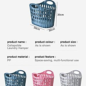 Collapsible Laundry Hamper, Large Clothes Hampers for Laundry,Fold Flat Easy Breathable Store Clothes High Capacity Laundry Basket Hamper, PP Plastic Storage Laundry Basket with Dual Handles,Toys Organizers and Storage Laundry Bin，laundry classifier，Pla