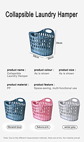 Collapsible Laundry Hamper, Large Clothes Hampers for Laundry,Fold Flat Easy Breathable Store Clothes High Capacity Laundry Basket Hamper, PP Plastic Storage Laundry Basket with Dual Handles,Toys Organizers and Storage Laundry Bin，laundry classifier，Pla