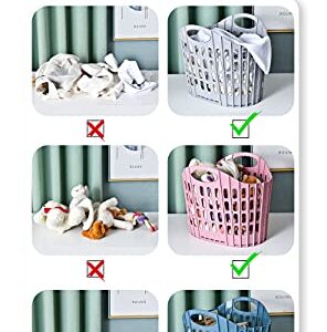 Collapsible Laundry Hamper, Large Clothes Hampers for Laundry,Fold Flat Easy Breathable Store Clothes High Capacity Laundry Basket Hamper, PP Plastic Storage Laundry Basket with Dual Handles,Toys Organizers and Storage Laundry Bin，laundry classifier，Pla