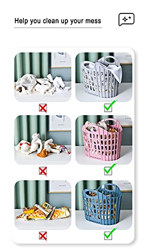 Collapsible Laundry Hamper, Large Clothes Hampers for Laundry,Fold Flat Easy Breathable Store Clothes High Capacity Laundry Basket Hamper, PP Plastic Storage Laundry Basket with Dual Handles,Toys Organizers and Storage Laundry Bin，laundry classifier，Pla
