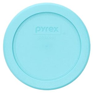 Pyrex (6 7202 Glass Bowls & (6) 7202-PC Turquoise Lids