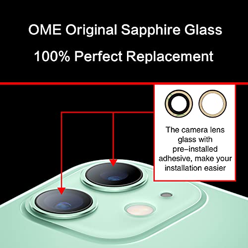 2PCS ASDAWN Back Camera Lens Glass Replacement for iPhone 11 6.1 Inches with Pre-Installed Adhesive, Rear Camera Lens Glass Replacement with Installation Manual + Repair Tool Set