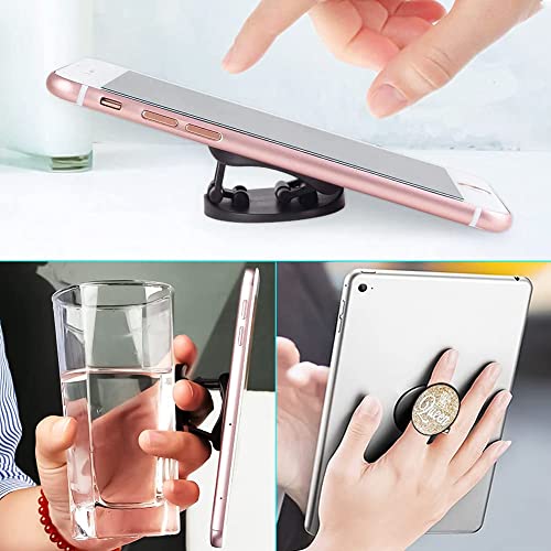 DaBuBu New Version Phone Holder Pink Gold Blue Glitter 3 Pack Expanding Grip Stand Finger Holder for Smartphone and Tablets