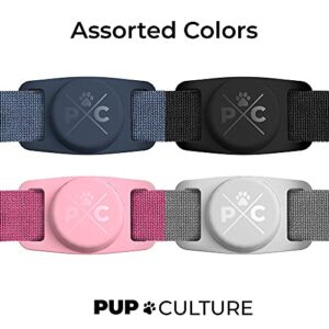 Pup Culture Airtag Dog Collar Holder, Protective Airtag Case for Dog Collar, Airtag Loop for GPS Dog Tracker, Dog Trackers for Apple iPhone, Airtag Pet, Dog Airtag Holder