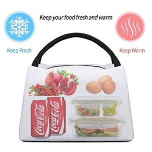 FACITE Kids Lunch Box for Girls, Insulated Small Cute Lunch Bag Women Gifts,Fresh Reusable Lunch Bag for Girls, Green Soft Foldable Anime Teen Lunchbox for School Outdoor, Bird Parrot