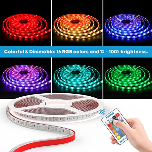 Kohree 20FT RV Awning Led Light Kit, RGB Dimmable Waterproof 12V Strip Exterior Lighting with APP/Remote Control, for Party Camper Motorhome Travel Trailer (White & Multi-Color)