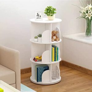 Toytexx Inc and Design 3 Tier 360° Rotating Stackable Shelves Bookshelf Organizer (White)