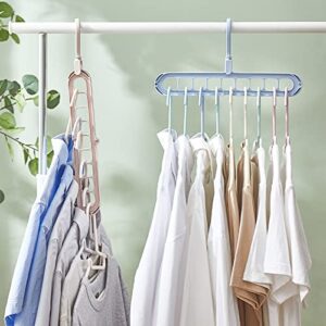 Magic Space Saving Clothes Hangers 10 Pack Cascading Hanger 9 Slots Closet Organizer Space Saver for Heavy Clothes (10)