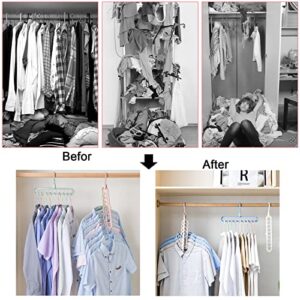 Magic Space Saving Clothes Hangers 10 Pack Cascading Hanger 9 Slots Closet Organizer Space Saver for Heavy Clothes (10)