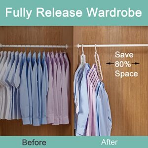 Magic Space Saving Clothes Hangers 10 Pack Cascading Hanger 9 Slots Closet Organizer Space Saver for Heavy Clothes (10)