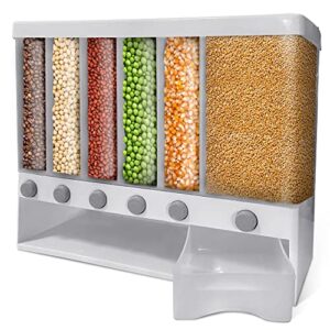 dry food dispenser cereal container-rice dispenser 22 pounds pantry & kitchen storage bucket (white)