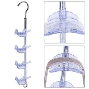 Purse Hanger for Closet, Hanging Storage Handbag Organizer for Belts, Accessories, Clothes, Handbags, Backpacks(Transparent)