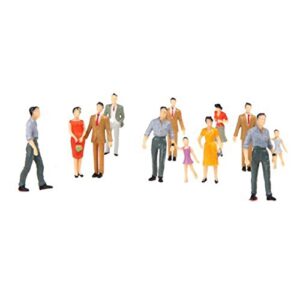 Pceewtyt 50pcs G Scale 1:30 Mix Painted Model People Train Park Street Passenger Figures, Multicolor, 055815A3