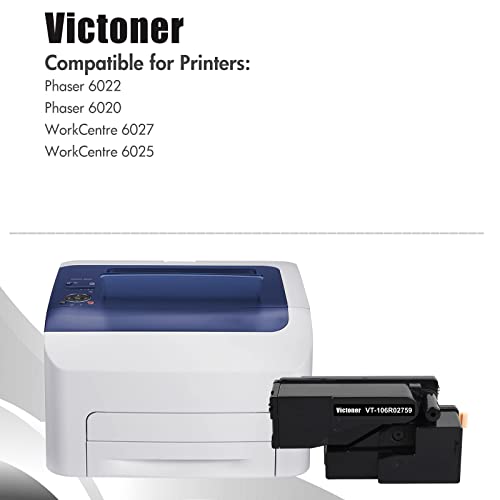 Compatible for Xerox WorkCentre 6027 6025 Phaser 6022 6020 Printer (1 Black 106R02759 1 Cyan 106R02756 1 Magenta 106R02757 1 Yellow 106R02758 4-Pack)