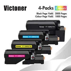 Compatible for Xerox WorkCentre 6027 6025 Phaser 6022 6020 Printer (1 Black 106R02759 1 Cyan 106R02756 1 Magenta 106R02757 1 Yellow 106R02758 4-Pack)