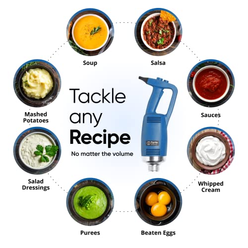 TK Tartle Kitchen Commercial Immersion Blender, Variable Speed, Extra Heavy Duty 750W, 8000-20000 RPM, 20 inch Shaft